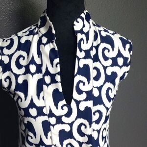 Jude Connally White/Navy Dress